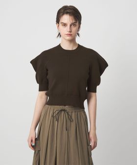 ASTRAET/＜ASTRAET＞コットン 16G  ボリュームショルダー クルーネックニット/ニット / セーター