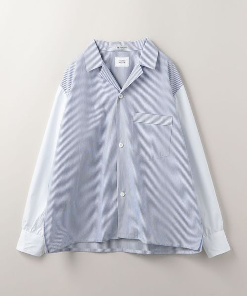 UNITED ARROWS & SONS by MASAKI KAWASE> STRIPE PAJAMA MIX SHIRT/シャツ
