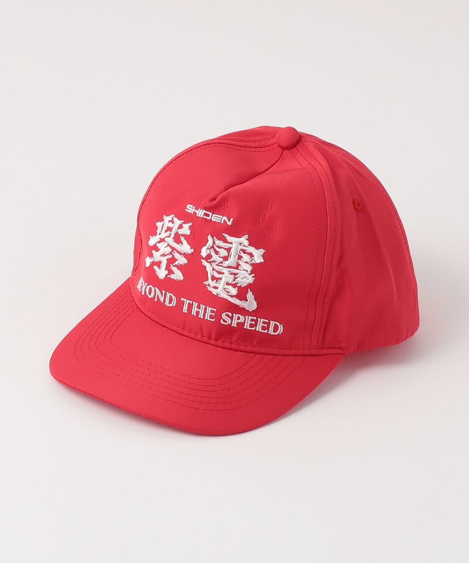 紫電　キャップ　ブラック SHIDEN 紫電 レーシングキャップ ナイロン ブラック 刺繍