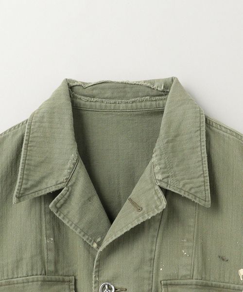 すぐお届け【READYMADE】HBONE SHIRTJACKET / シャツジャケット READYMADE＞ HBONE SHIRT JACKET/シャツジャケット