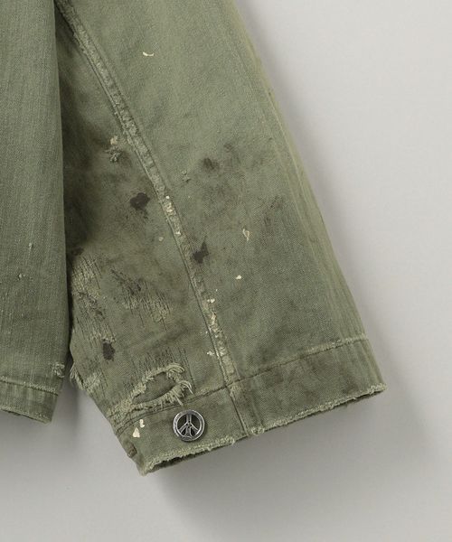 READYMADE＞ HBONE SHIRT JACKET/シャツジャケット