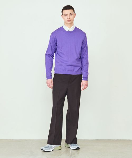 UNITEDARROWS&SONS GABA 1P TROUSERSトラウザーズ UNITED ARROWS & SONS＞ GABA WIDE TROUSERS/トラウザーズ