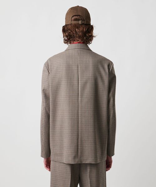UNITED ARROWS & SONS＞ WOOL CHECK BOXY 2B JACKET/テーラード