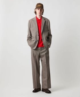 UNITED ARROWS & SONS/＜UNITED ARROWS & SONS＞ WOOL CHECK WIDE TROUSERS/スラックス/セットアップ パンツ