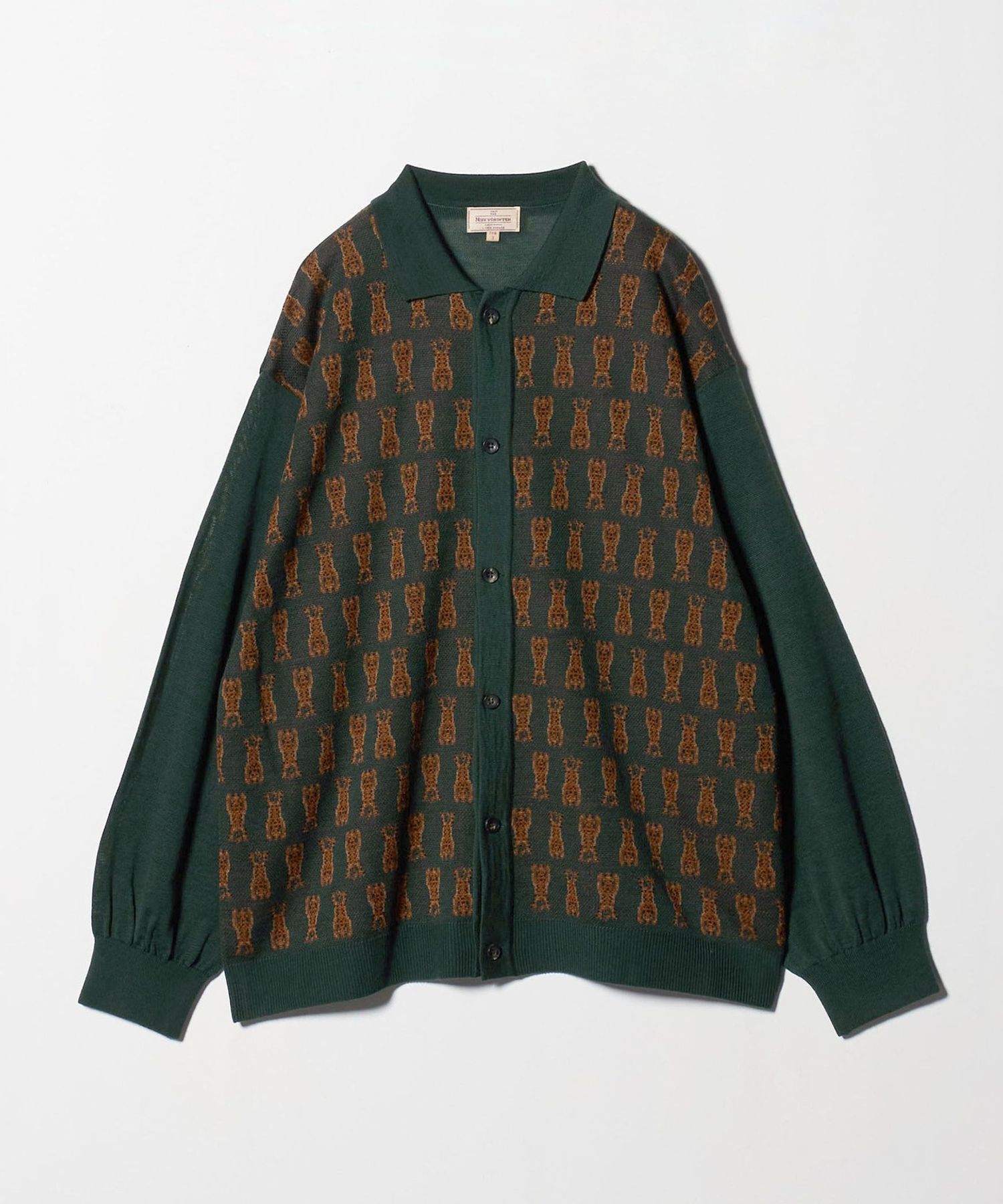 NEZU YOHINTEN＞ TIGER KNIT SHIRT/カーディガン