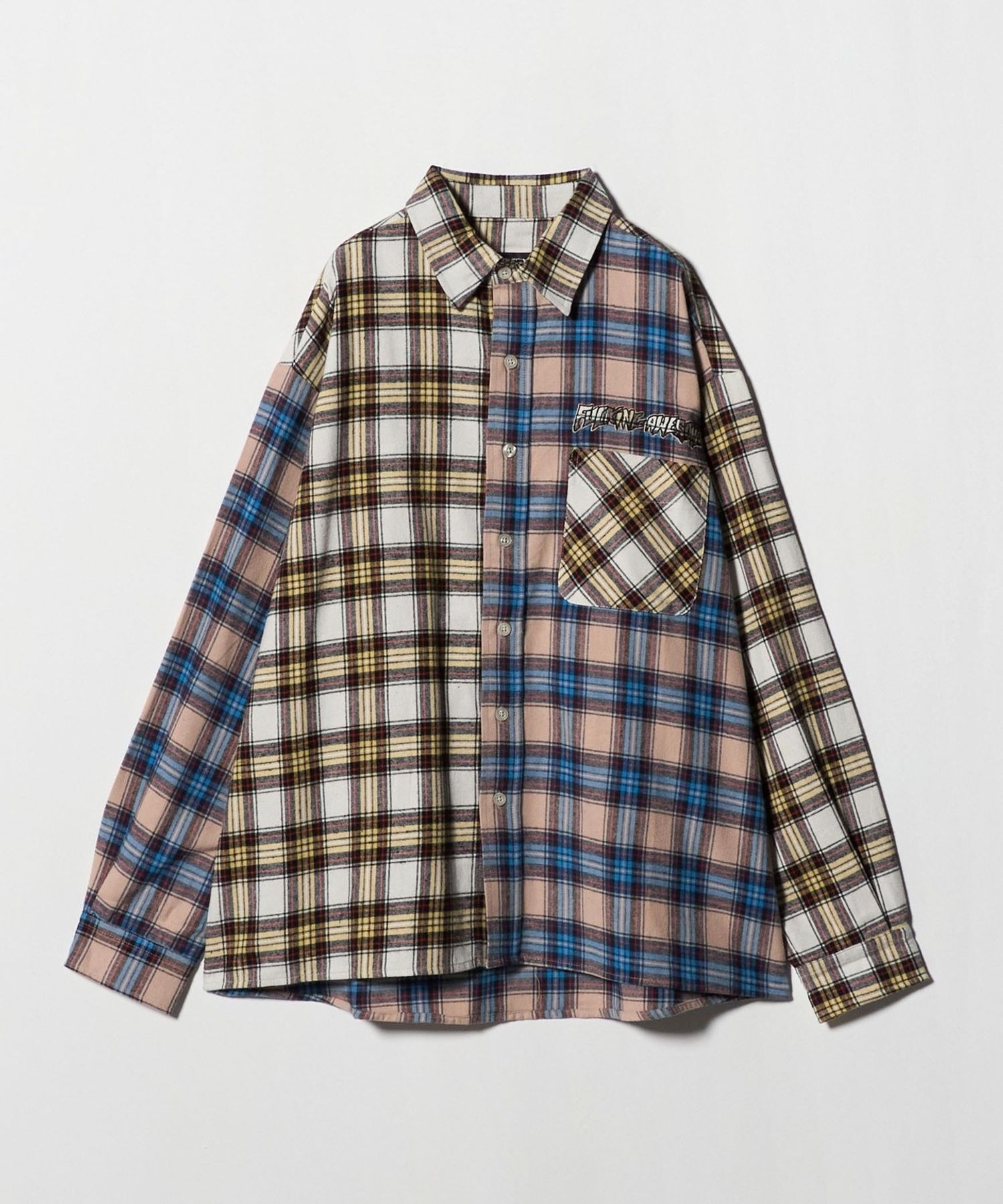 Fucking Awesome チェック柄シャツ L FUCKING AWESOME＞ Color Block Flanne Shirt/シャツ