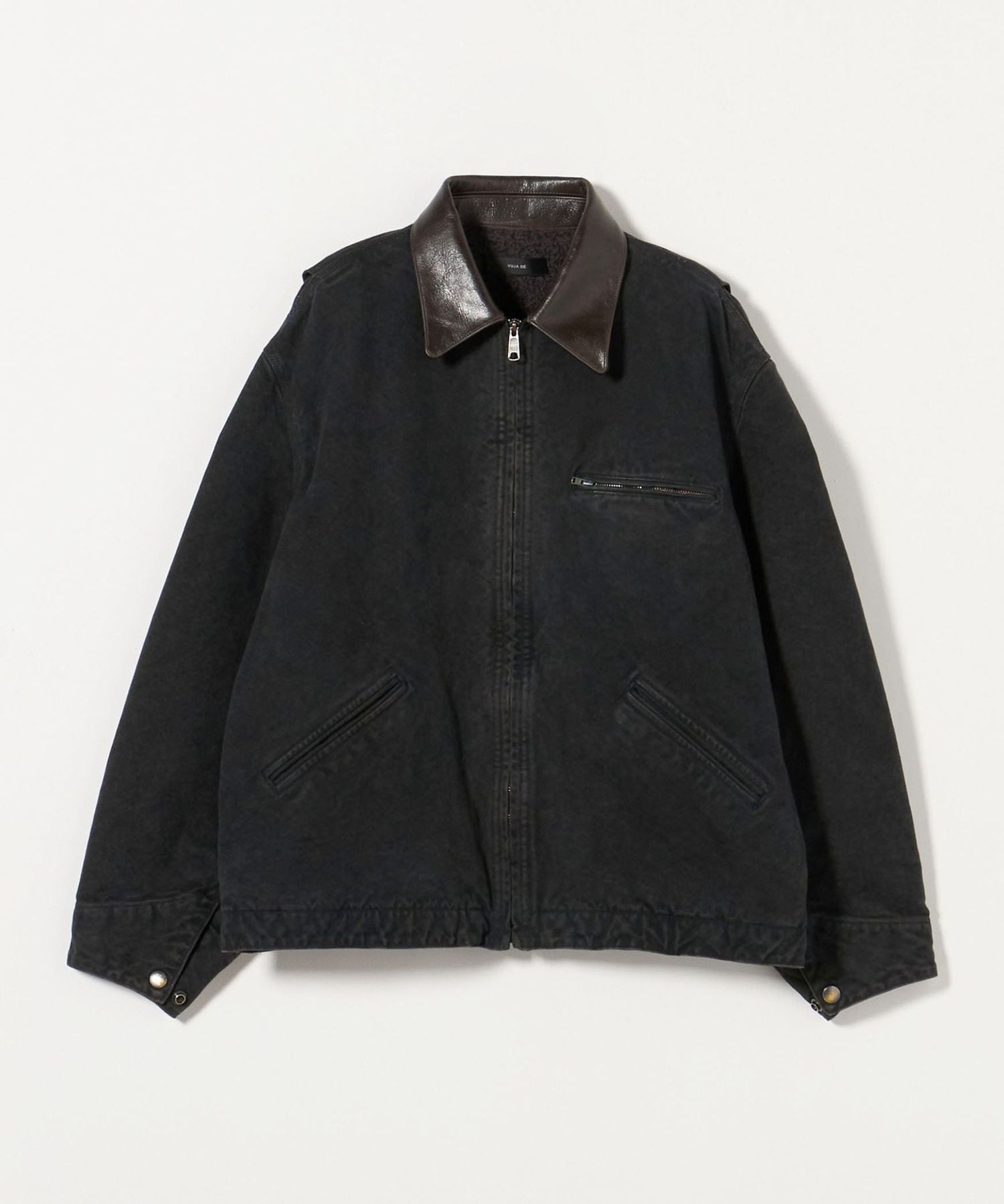 新品未使用‼️VUJADE KIRK HEAVY WORK JACKET 2025 KIRK HEAVY WORK JACKET IN CANVAS & NAPPA LEATHER – VUJA DÉ