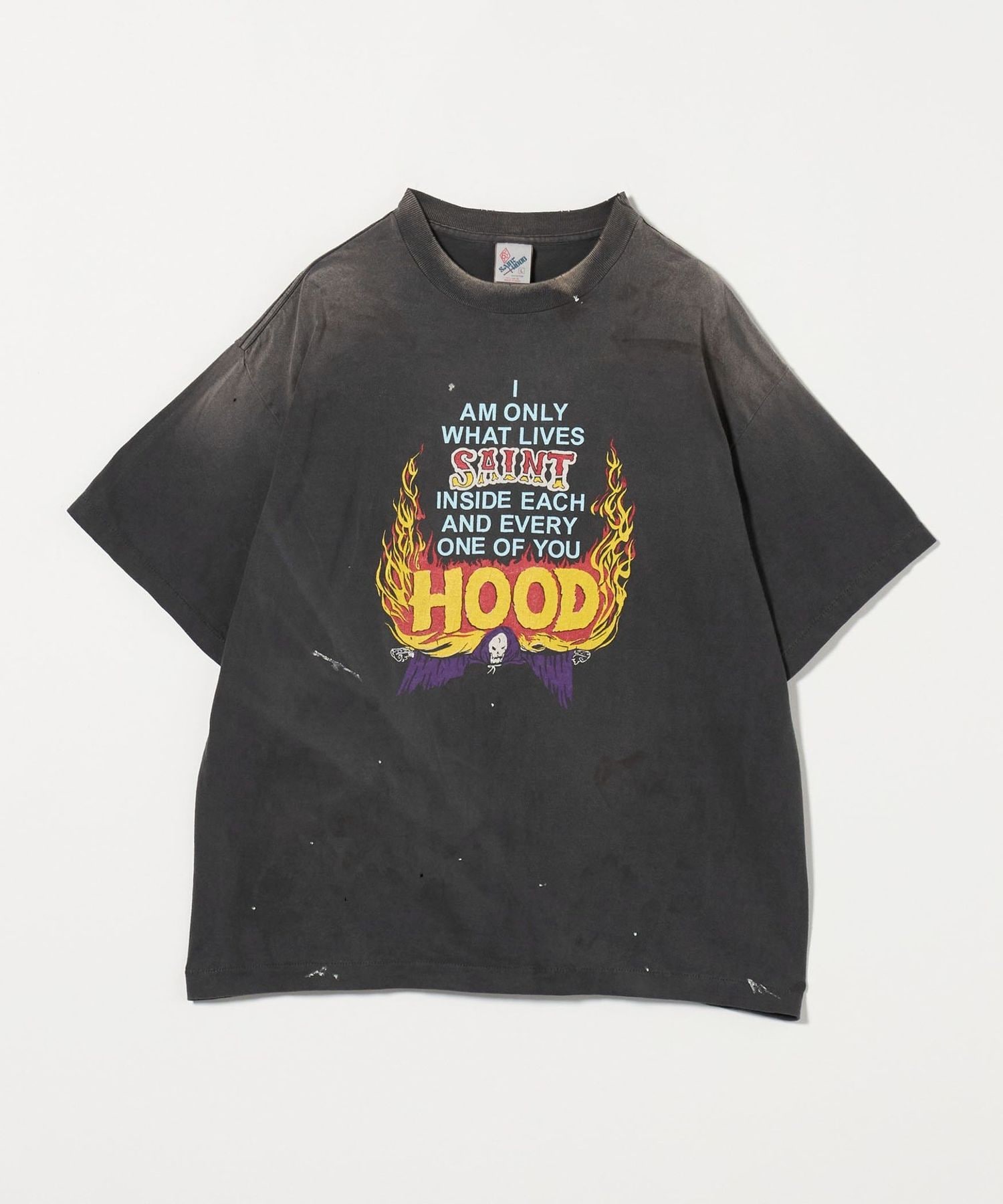 SAINTHOOD ブラック TシャツLサイズ SAINT MICHAEL×NEIGHBORHOOD 25SS SS Tee STHD．FEARLESS Black