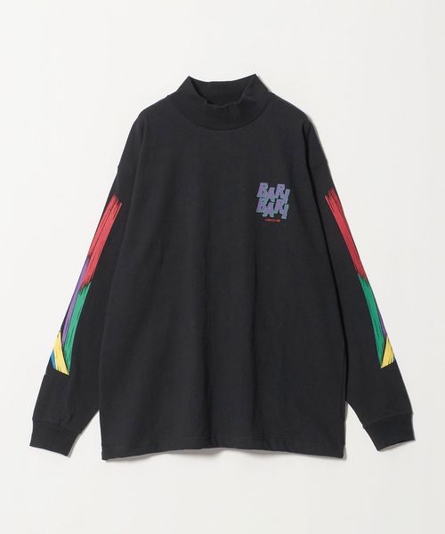 SHIDEN/＜SHIDEN＞ Mock Neck LS Tee BARI BARI/ロングスリーブTシャツ/Tシャツ / カットソー