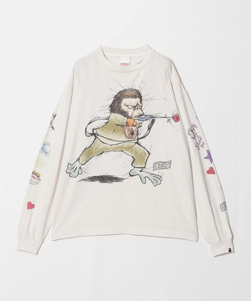 SAINT M××××××/＜A BATHING APE × SAINT M××××××＞ RUNNING TEE/ロングスリーブTシャツ/Tシャツ / カットソー