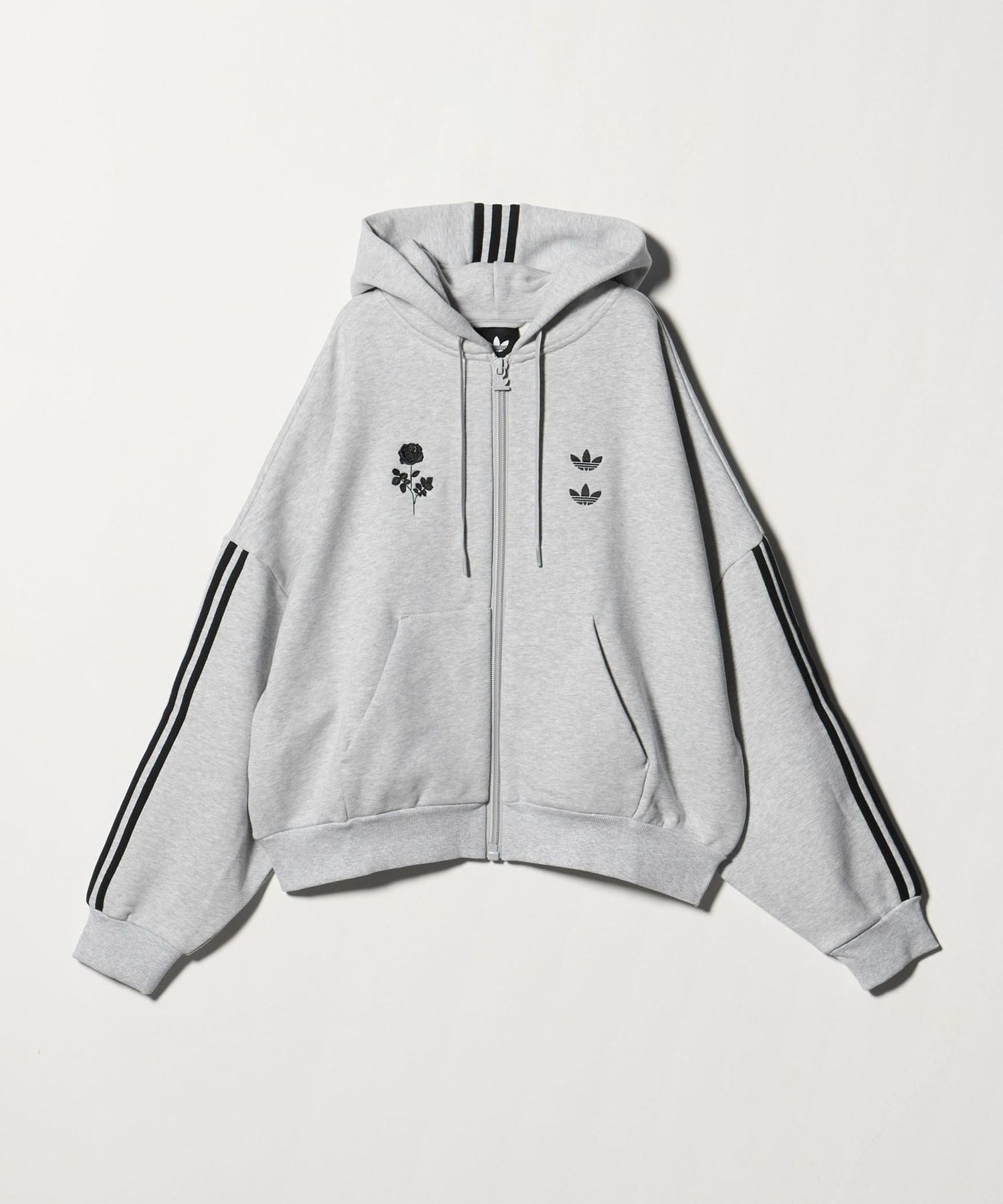 シルバーグレーのバタデコーラ adidas Originals by WILLY CHAVARRIA＞ FULL ZIP HOODIE/フーディ