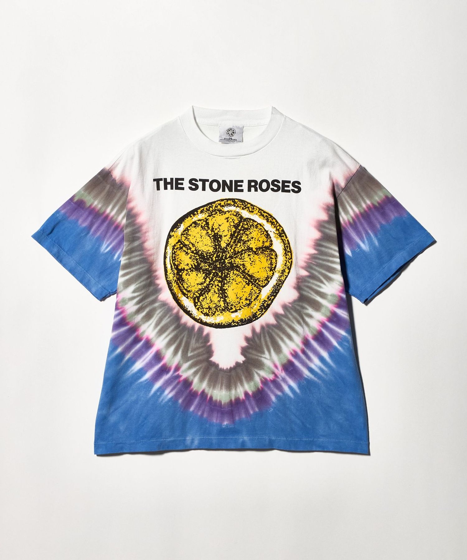 Mサイズ☆SALE☆ 新品未使用 STONE  ロゴTシャツ THE STONE ROSES × SAINT M××××××＞ TSR SS T LEMON TD/Tシャツ