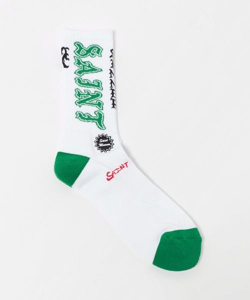 SAINT M××××××/＜SAINT M××××××＞ SAINT SOCKS WHITE GREEN/ソックス/ソックス / 靴下
