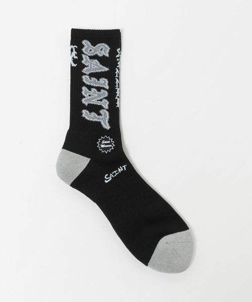 SAINT M××××××/＜SAINT M××××××＞ SAINT SOCKS BLACK GRAY/ソックス/ソックス / 靴下