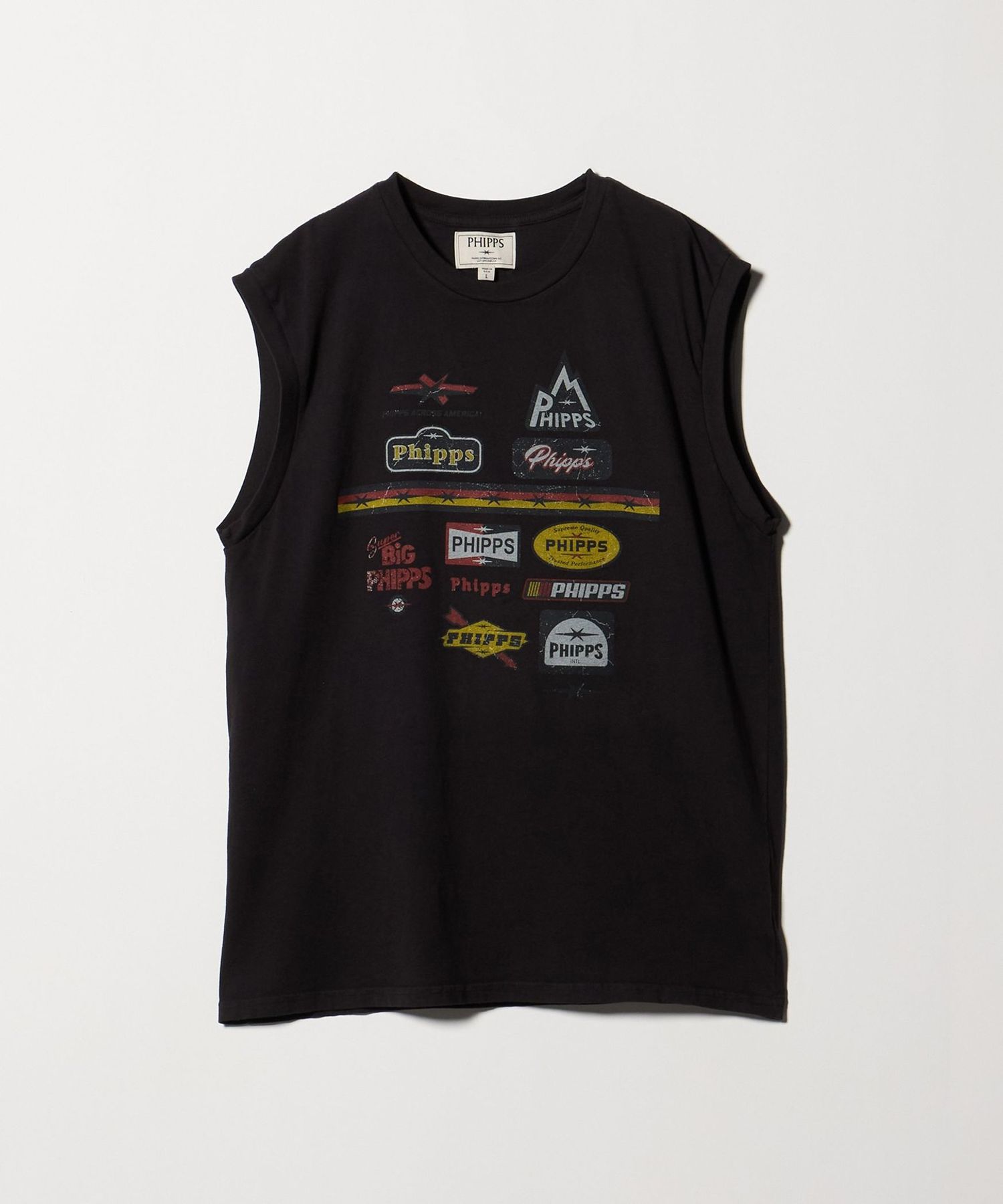 PHIPPS＞ RACINGLOGO N/S TEE/ノースリーブTシャツ