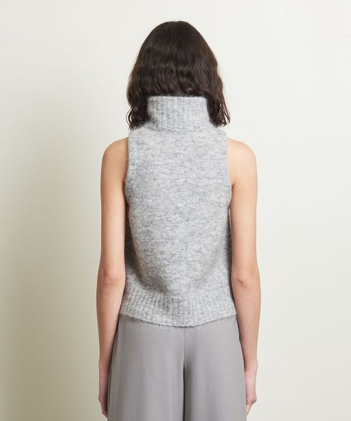 【全品送料無料】 ATTISESSION＞ジップ ニットベスト トップス