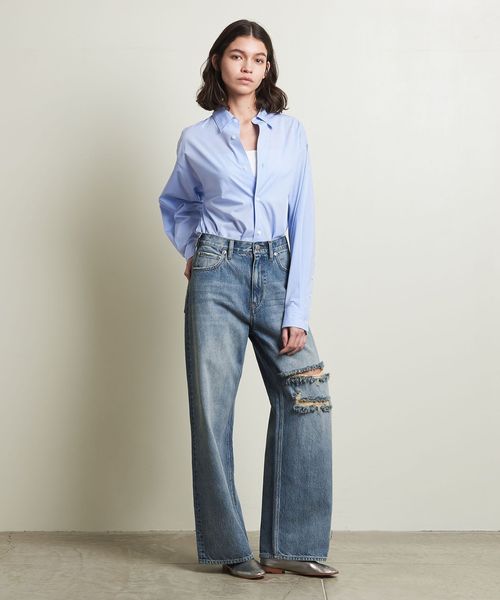＜INSCRIRE＞クラッシュデニムパンツ　ユナイテッドアローズ　size29 INSCRIREアンスクリアB＆Yアローズ別注クラッシュデニムパンツ