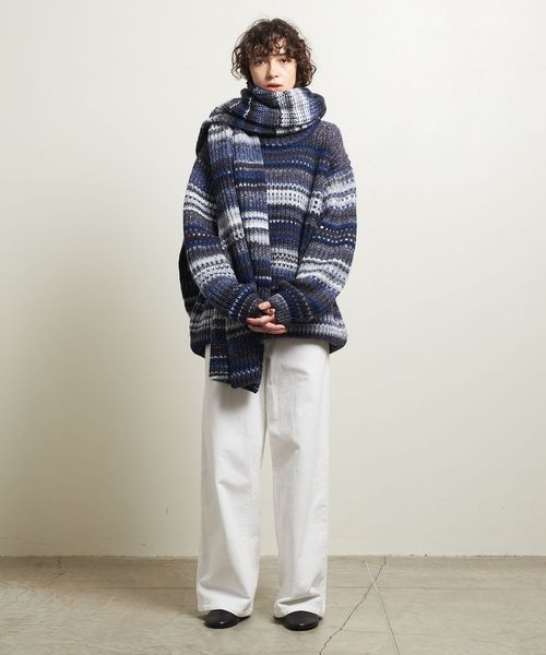 ＜ATTISESSION＞スペースダイ タートルネックニット ATTISESSION＞スペースダイ タートルネックニット