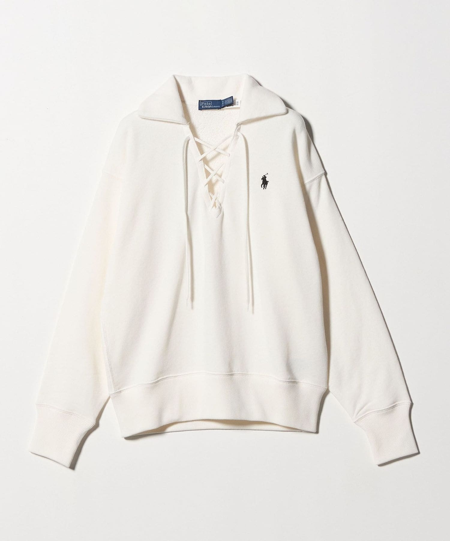 POLO RALPH LAUREN＞レースアップ スウェット プルオーバー トップス