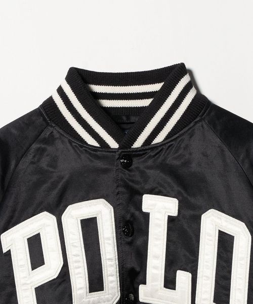 POLO RALPH LAUREN＞ロゴ サテン ボンバー ジャケット