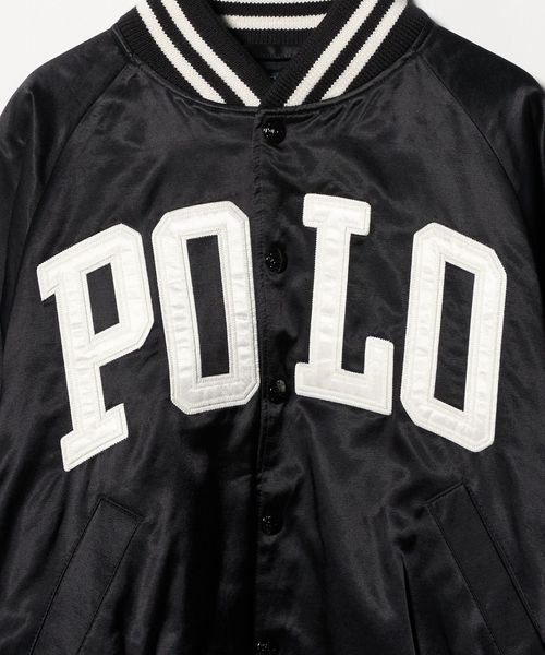 POLO RALPH LAUREN＞ロゴ サテン ボンバー ジャケット