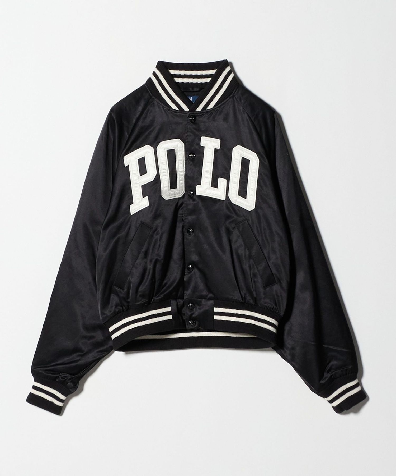 POLO RALPH LAUREN＞ロゴ サテン ボンバー ジャケット
