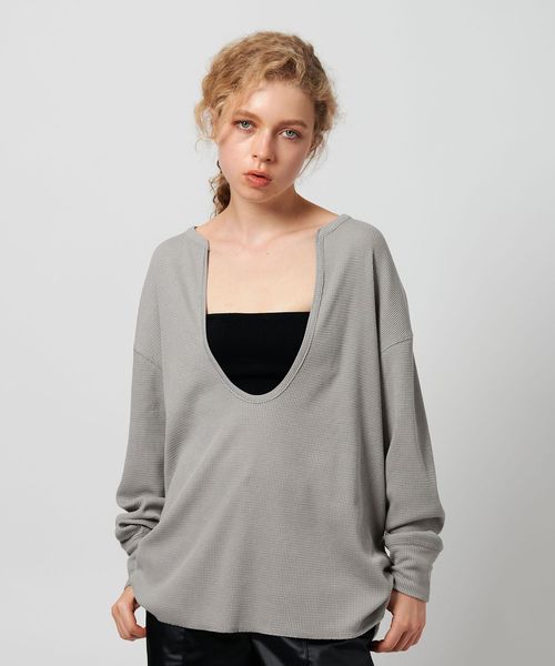 ATTISESSION/＜ATTISESSION＞ビッグ サーマル トップス/Tシャツ / カットソー