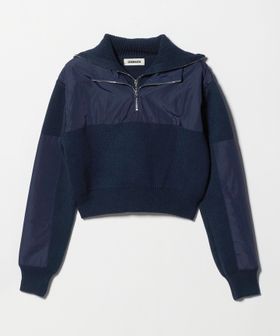 CREMAISH/＜CREMAISH＞パッチワーク ハイネック ハーフジップ トップス/ニット / セーター