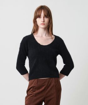 ATTISESSION/＜ATTISESSION＞ディープ ネック ニット トップス/ニット / セーター