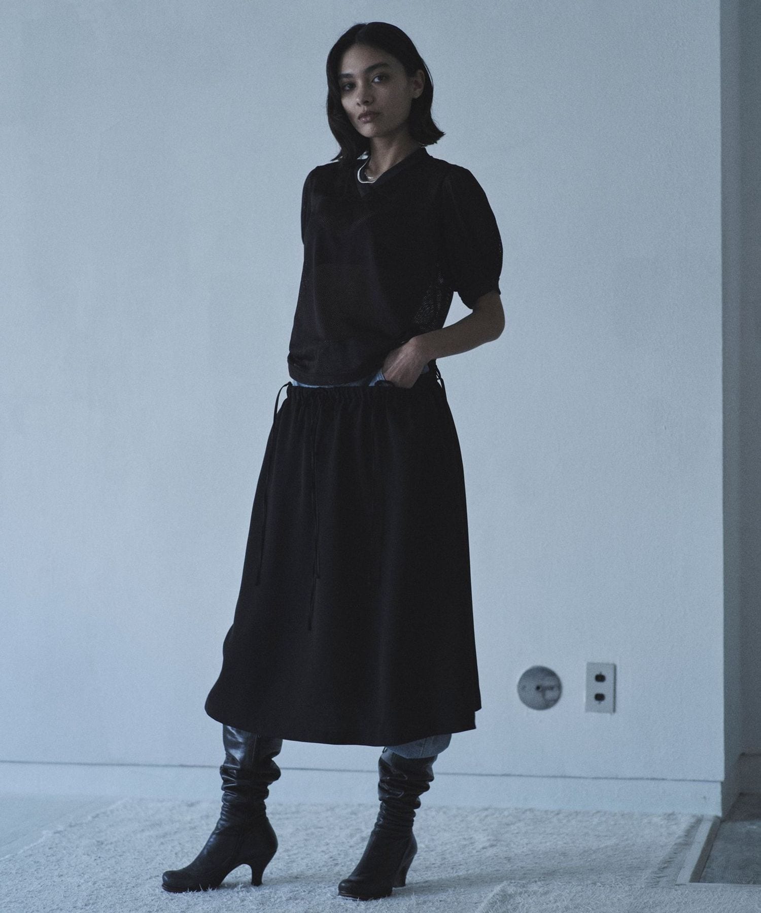 KOWGA＞メッシュ ショートスリーブ トップス