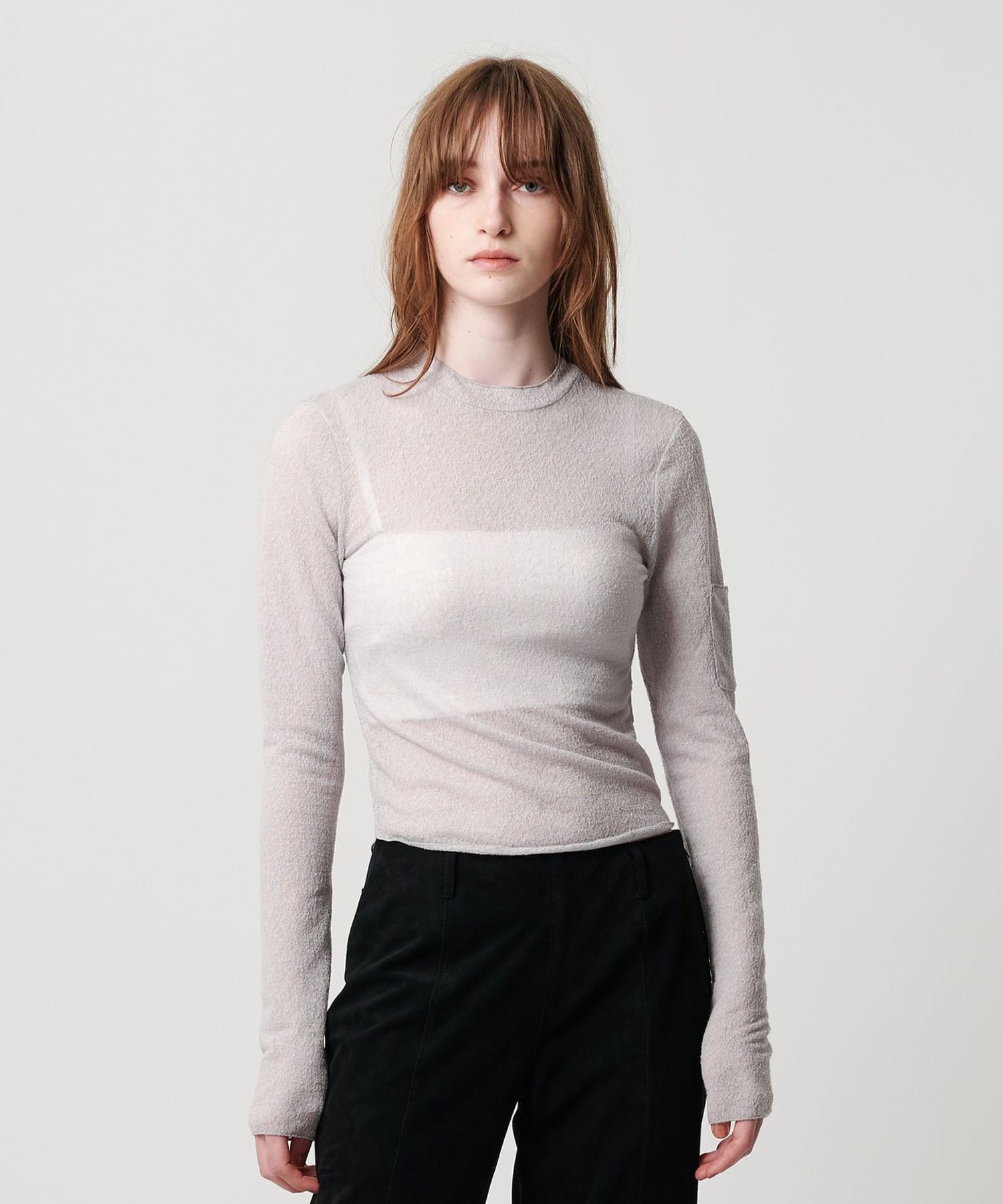 ATTISESSIONシアー フライス シャーリング プルオーバー ATTISESSION＞シャーリングトップス ―2WAY―