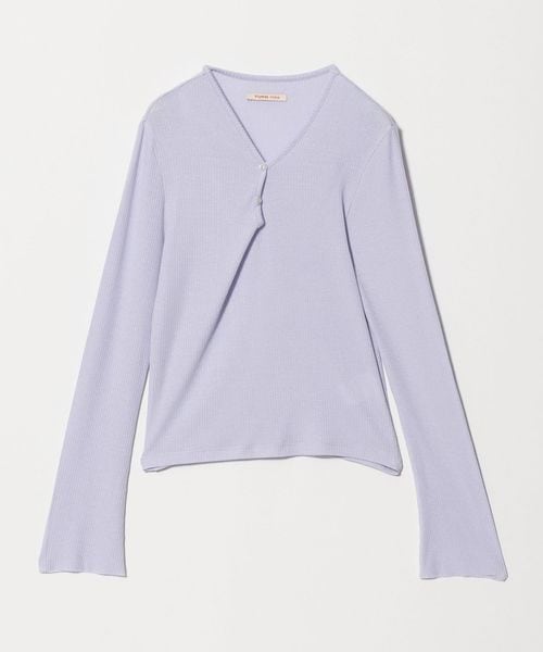 TURN/＜TURN＞CUT AND SEW RIBBED TUNISIEN TOP カットソー/Tシャツ / カットソー