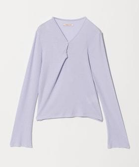 TURN/＜TURN＞CUT AND SEW RIBBED TUNISIEN TOP カットソー/Tシャツ / カットソー