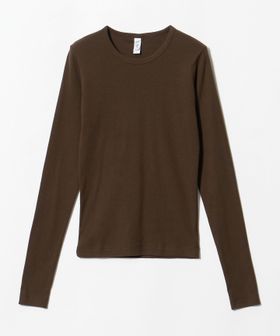LOS ANGELES APPAREL/＜LOS ANGELES APPAREL＞リブ クルーネック ロングスリーブ Tシャツ/Tシャツ / カットソー