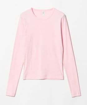 LOS ANGELES APPAREL/＜LOS ANGELES APPAREL＞リブ クルーネック ロングスリーブ Tシャツ/Tシャツ / カットソー