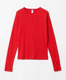 LOS ANGELES APPAREL/＜LOS ANGELES APPAREL＞リブ クルーネック ロングスリーブ Tシャツ/Tシャツ / カットソー