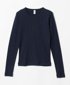 LOS ANGELES APPAREL/＜LOS ANGELES APPAREL＞リブ クルーネック ロングスリーブ Tシャツ/Tシャツ / カットソー