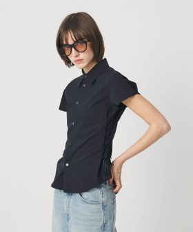 ATTISESSION/＜ATTISESSION＞レースアップ ショートスリーブ シャツ/シャツ / ブラウス