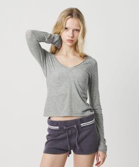 ATTISESSION/＜ATTISESSION＞Vネック ロングスリーブ トップス/Tシャツ / カットソー
