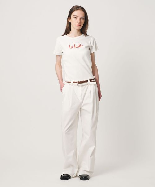 ATTISESSION/＜ATTISESSION＞ベルト 2タック ストレート パンツ 3/チノパンツ