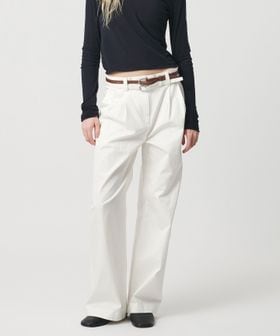 ATTISESSION/＜ATTISESSION＞ベルト 2タック ストレート パンツ 3/その他パンツ