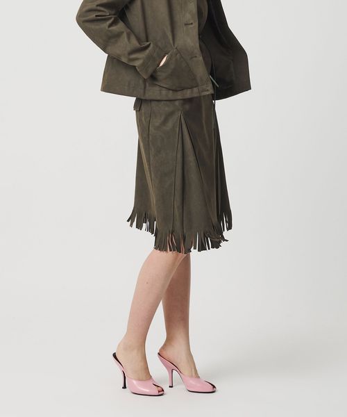 ATTISESSION/＜ATTISESSION＞スエードライク フリンジ スカート/その他スカート