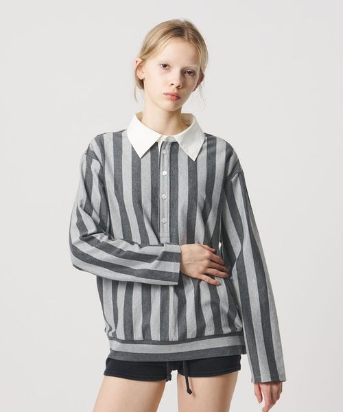 ATTISESSION/＜ATTISESSION＞コットン ストライプ ラガー シャツ/シャツ / ブラウス