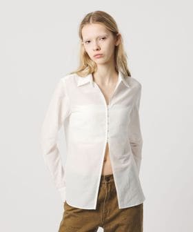 ATTISESSION/＜ATTISESSION＞コットン シルク ホック シャツ/シャツ / ブラウス