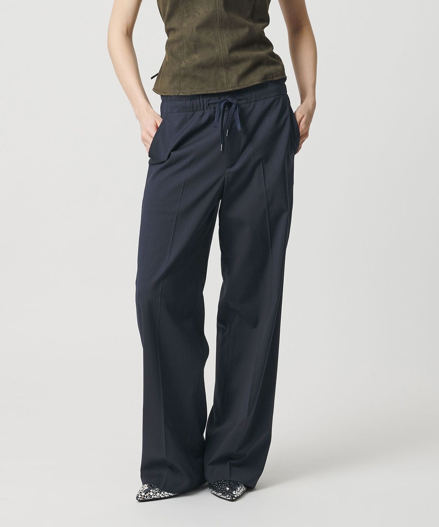 ATTISESSION＞ストレート トラウザー ストライプ