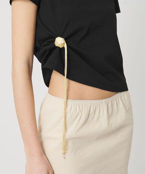 CREMAISH/＜CREMAISH＞カーブド クロス ロープ タッセル ブローチ/ブローチ / コサージュ