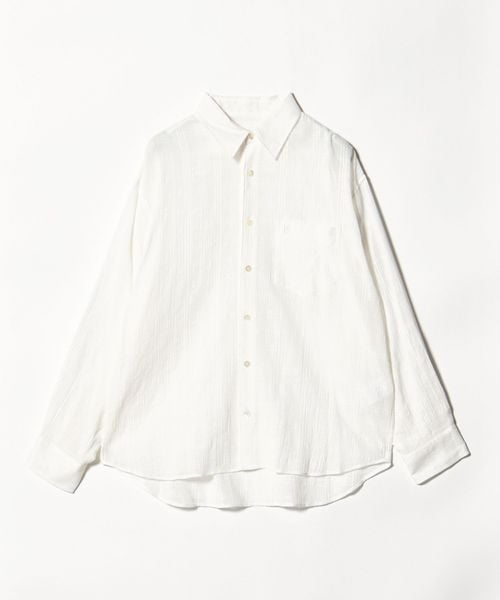 ATTISESSION/＜LOW CLASSIC Lc＞オーバーサイズ チェッカード ホワイト シャツ/シャツ / ブラウス