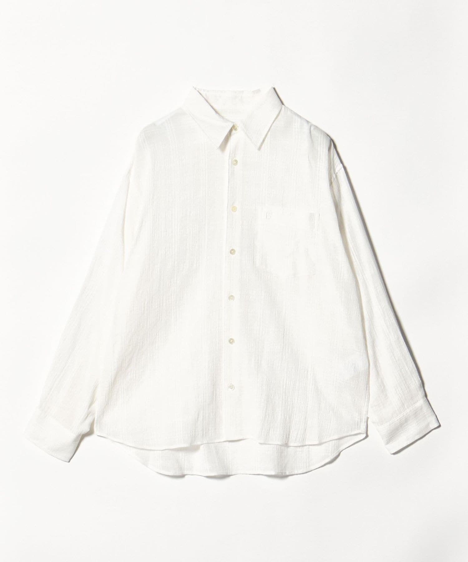 LOW CLASSIC Lc＞オーバーサイズ チェッカード ホワイト シャツ