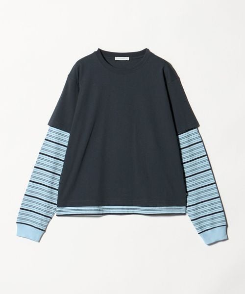 ATTISESSION/＜LOW CLASSIC Lc＞ボーダー レイヤード ロングスリーブ Tシャツ/Tシャツ / カットソー