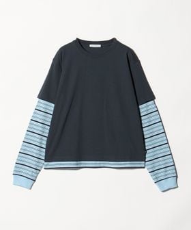 ATTISESSION/＜LOW CLASSIC Lc＞ボーダー レイヤード ロングスリーブ Tシャツ/Tシャツ / カットソー
